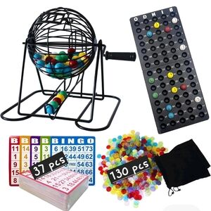 Deluxe Bingo Game Set with Black Cage